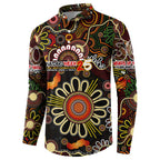 Personalised 50 Years Aboriginal Patterns Of The Past Button Sweatshirt Legacy NAIDOC 2025