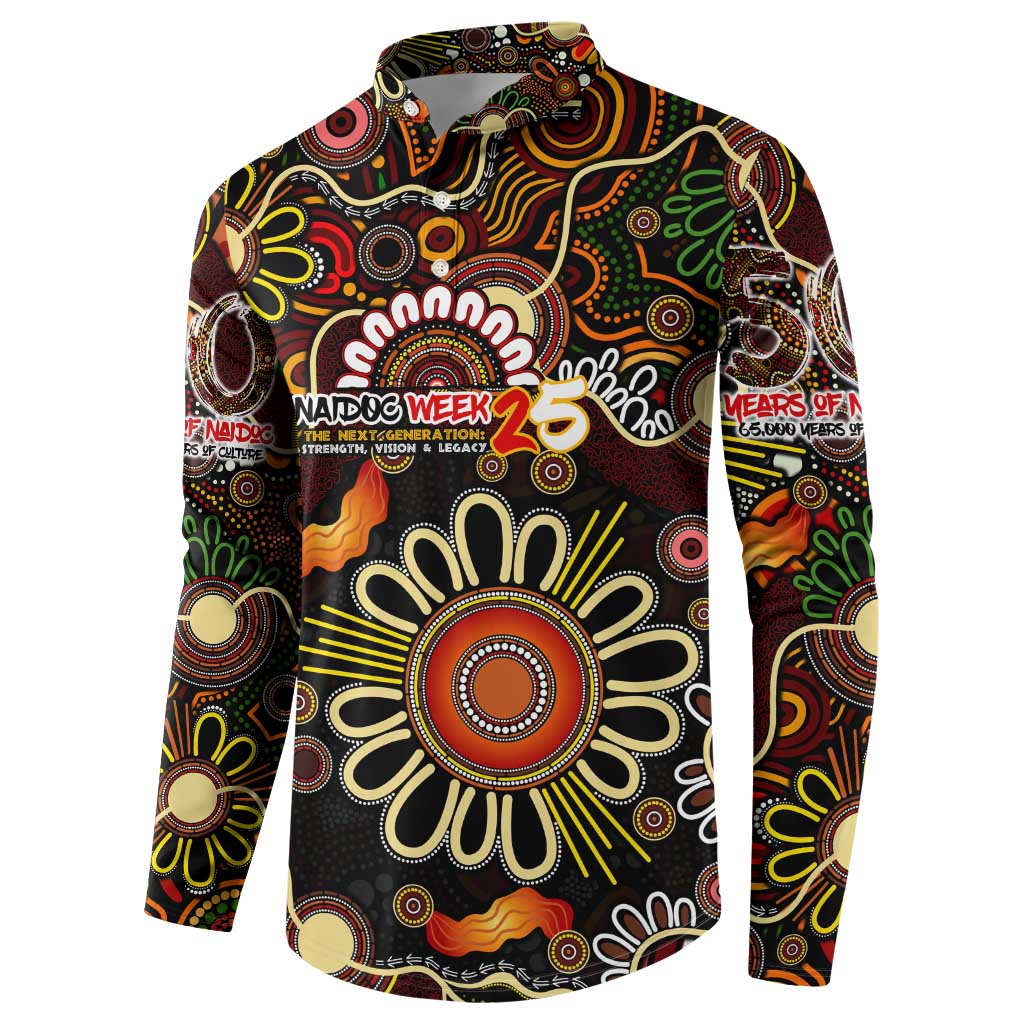 Personalised 50 Years Aboriginal Patterns Of The Past Button Sweatshirt Legacy NAIDOC 2025