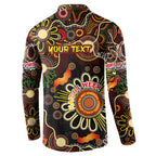 Personalised 50 Years Aboriginal Patterns Of The Past Button Sweatshirt Legacy NAIDOC 2025