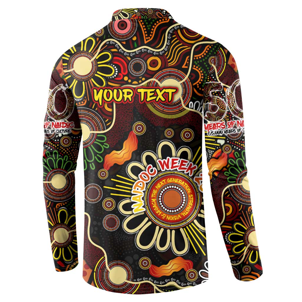 Personalised 50 Years Aboriginal Patterns Of The Past Button Sweatshirt Legacy NAIDOC 2025
