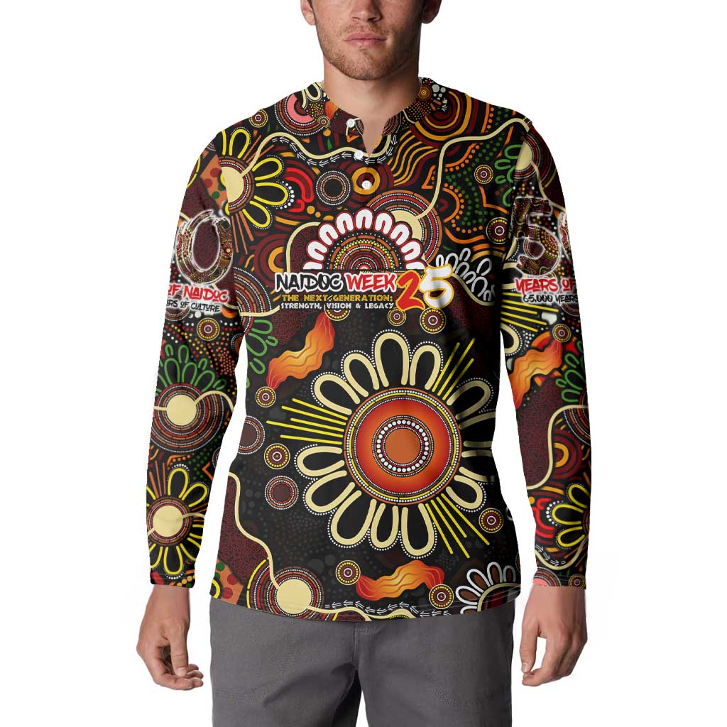 Personalised 50 Years Aboriginal Patterns Of The Past Button Sweatshirt Legacy NAIDOC 2025