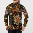 Personalised 50 Years Aboriginal Patterns Of The Past Button Sweatshirt Legacy NAIDOC 2025