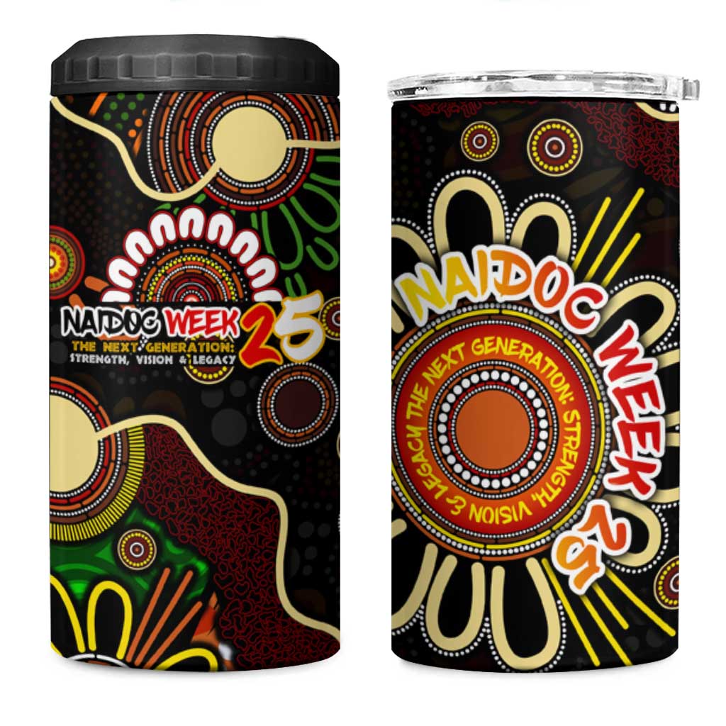 50 Years Aboriginal Patterns Of The Past 4 in 1 Can Cooler Tumbler Legacy NAIDOC 2025