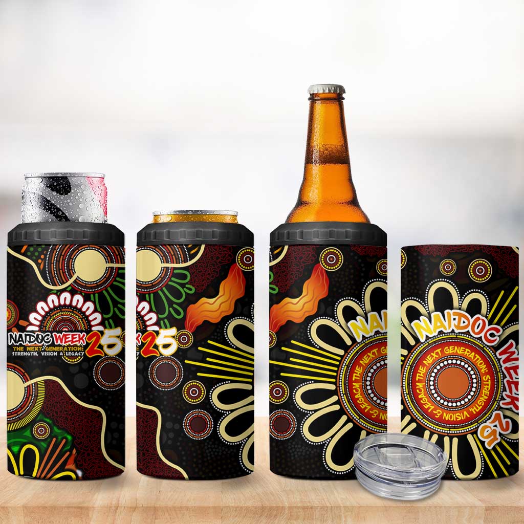 50 Years Aboriginal Patterns Of The Past 4 in 1 Can Cooler Tumbler Legacy NAIDOC 2025