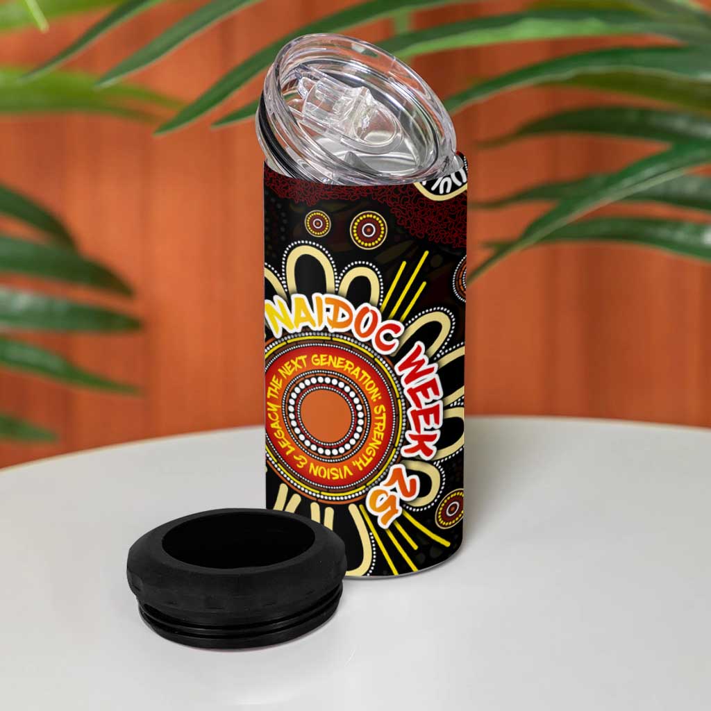 50 Years Aboriginal Patterns Of The Past 4 in 1 Can Cooler Tumbler Legacy NAIDOC 2025