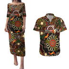 Personalised 50 Years Aboriginal Patterns Of The Past Couples Matching Puletasi and Hawaiian Shirt Legacy NAIDOC 2025