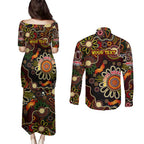 Personalised 50 Years Aboriginal Patterns Of The Past Couples Matching Puletasi and Long Sleeve Button Shirt Legacy NAIDOC 2025