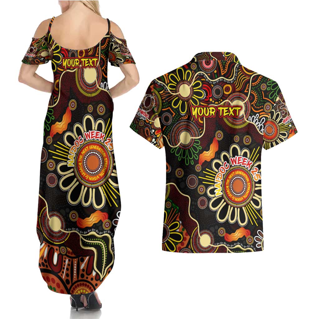 Personalised 50 Years Aboriginal Patterns Of The Past Couples Matching Summer Maxi Dress and Hawaiian Shirt Legacy NAIDOC 2025