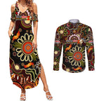 Personalised 50 Years Aboriginal Patterns Of The Past Couples Matching Summer Maxi Dress and Long Sleeve Button Shirt Legacy NAIDOC 2025
