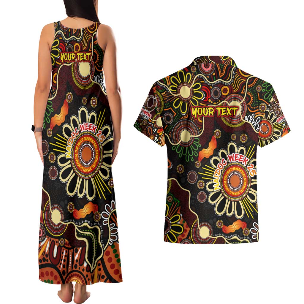 Personalised 50 Years Aboriginal Patterns Of The Past Couples Matching Tank Maxi Dress and Hawaiian Shirt Legacy NAIDOC 2025