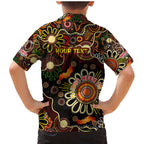 Personalised 50 Years Aboriginal Patterns Of The Past Family Matching Mermaid Dress and Hawaiian Shirt Legacy NAIDOC 2025