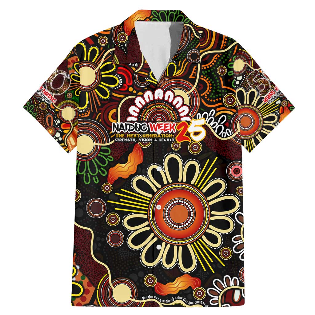 Personalised 50 Years Aboriginal Patterns Of The Past Family Matching Mermaid Dress and Hawaiian Shirt Legacy NAIDOC 2025