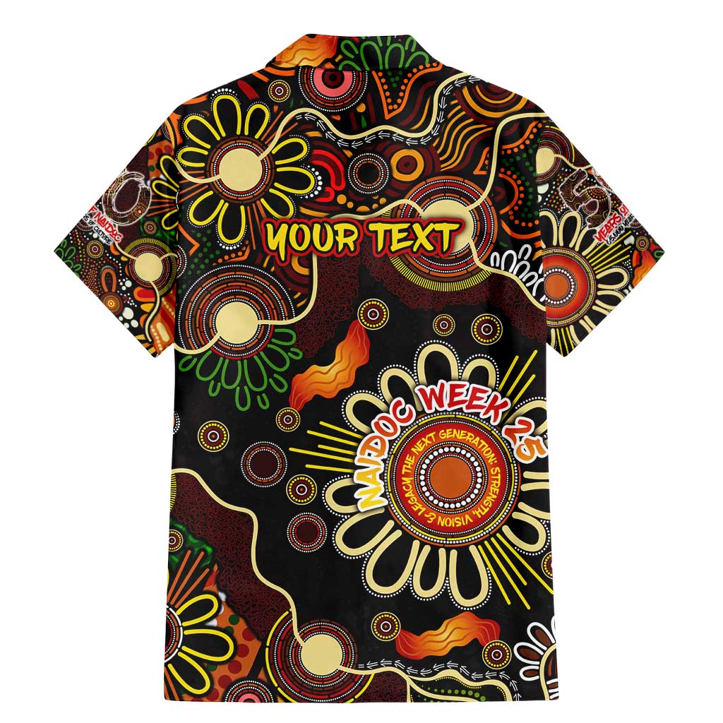 Personalised 50 Years Aboriginal Patterns Of The Past Family Matching Mermaid Dress and Hawaiian Shirt Legacy NAIDOC 2025