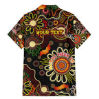 Personalised 50 Years Aboriginal Patterns Of The Past Family Matching Mermaid Dress and Hawaiian Shirt Legacy NAIDOC 2025