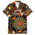 Personalised 50 Years Aboriginal Patterns Of The Past Family Matching Off The Shoulder Long Sleeve Dress and Hawaiian Shirt Legacy NAIDOC 2025