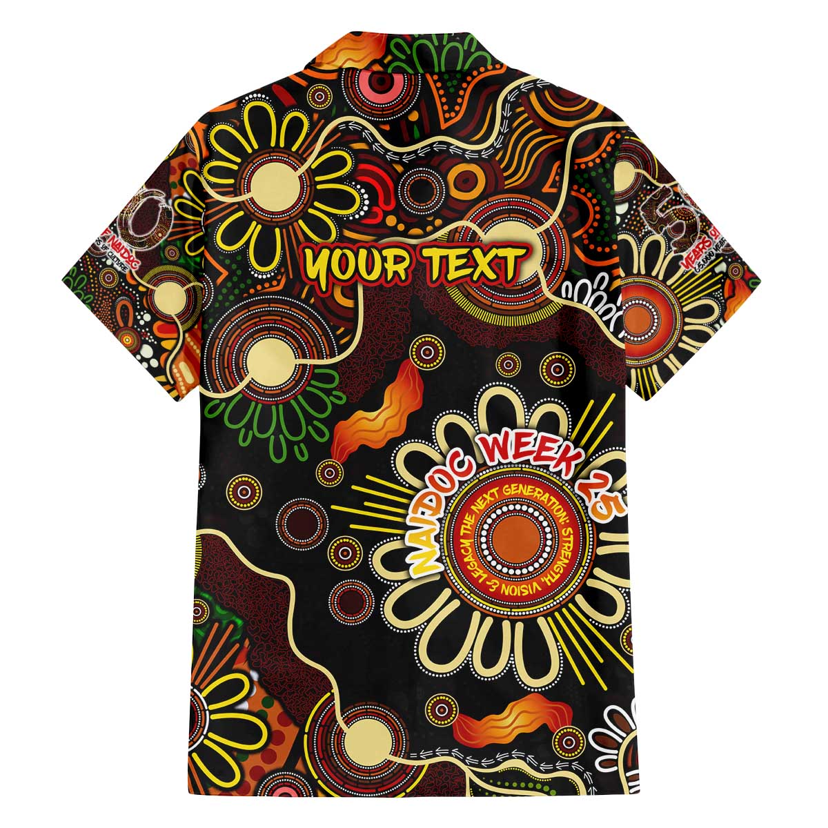 Personalised 50 Years Aboriginal Patterns Of The Past Family Matching Off The Shoulder Long Sleeve Dress and Hawaiian Shirt Legacy NAIDOC 2025