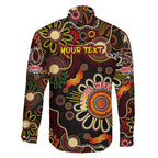 Personalised 50 Years Aboriginal Patterns Of The Past Family Matching Off The Shoulder Long Sleeve Dress and Hawaiian Shirt Legacy NAIDOC 2025