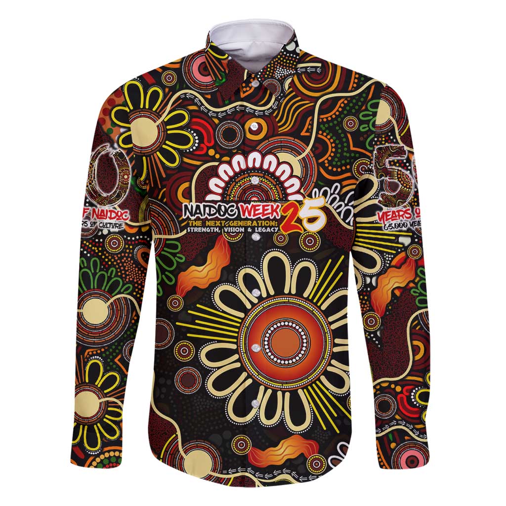 Personalised 50 Years Aboriginal Patterns Of The Past Family Matching Off Shoulder Short Dress and Hawaiian Shirt Legacy NAIDOC 2025