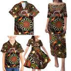 Personalised 50 Years Aboriginal Patterns Of The Past Family Matching Puletasi and Hawaiian Shirt Legacy NAIDOC 2025