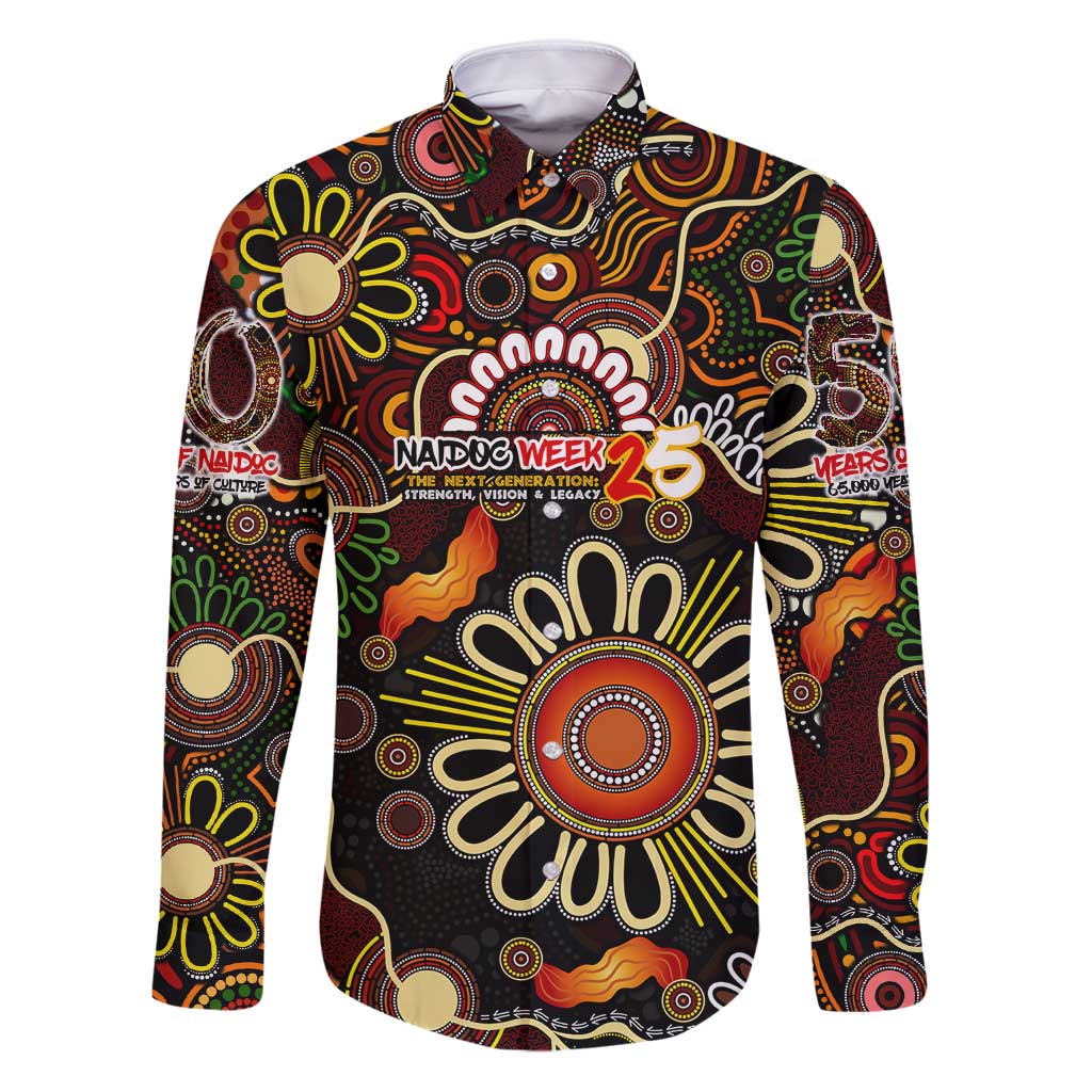 Personalised 50 Years Aboriginal Patterns Of The Past Family Matching Puletasi and Hawaiian Shirt Legacy NAIDOC 2025