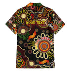 Personalised 50 Years Aboriginal Patterns Of The Past Family Matching Short Sleeve Bodycon Dress and Hawaiian Shirt Legacy NAIDOC 2025