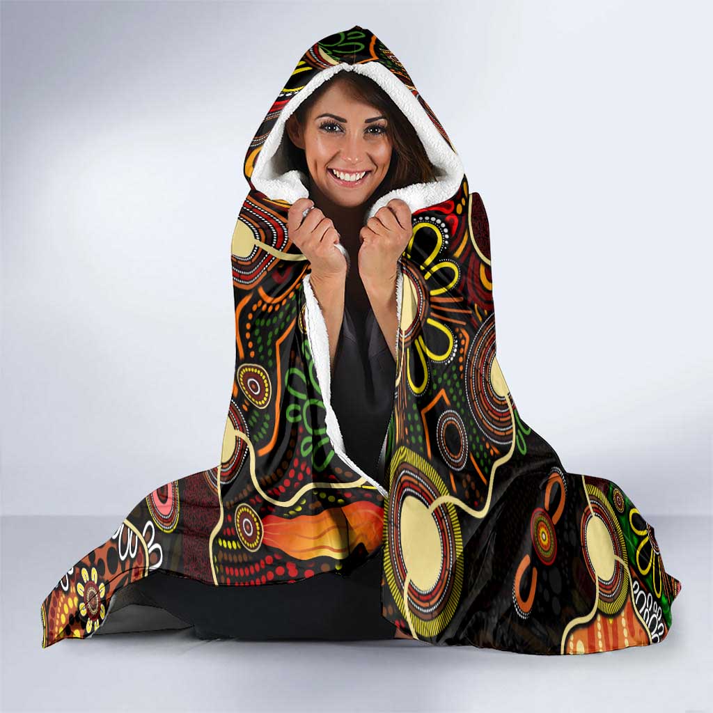 50 Years Aboriginal Patterns Of The Past Hooded Blanket Legacy NAIDOC 2025