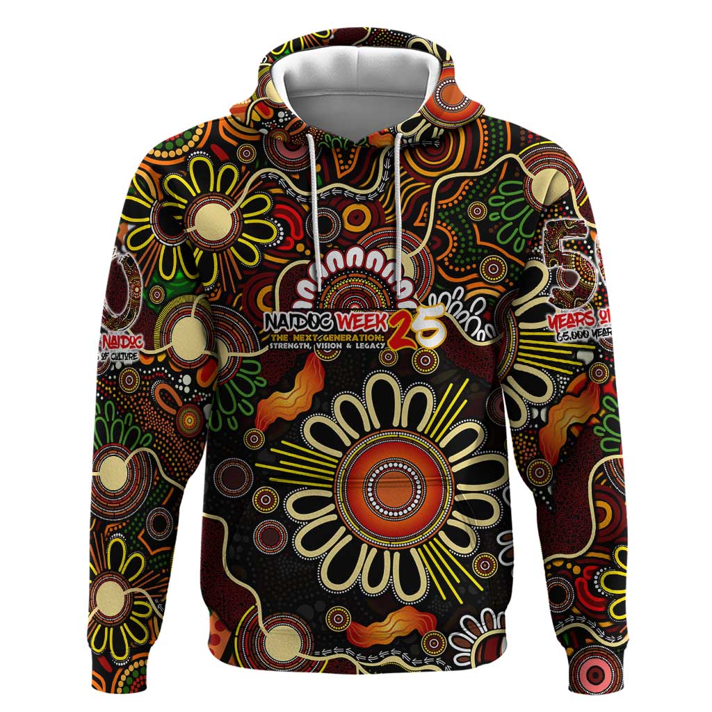 Personalised 50 Years Aboriginal Patterns Of The Past Hoodie Legacy NAIDOC 2025