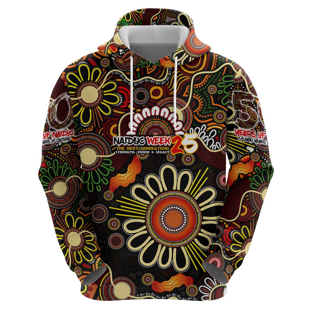 Personalised 50 Years Aboriginal Patterns Of The Past Hoodie Legacy NAIDOC 2025