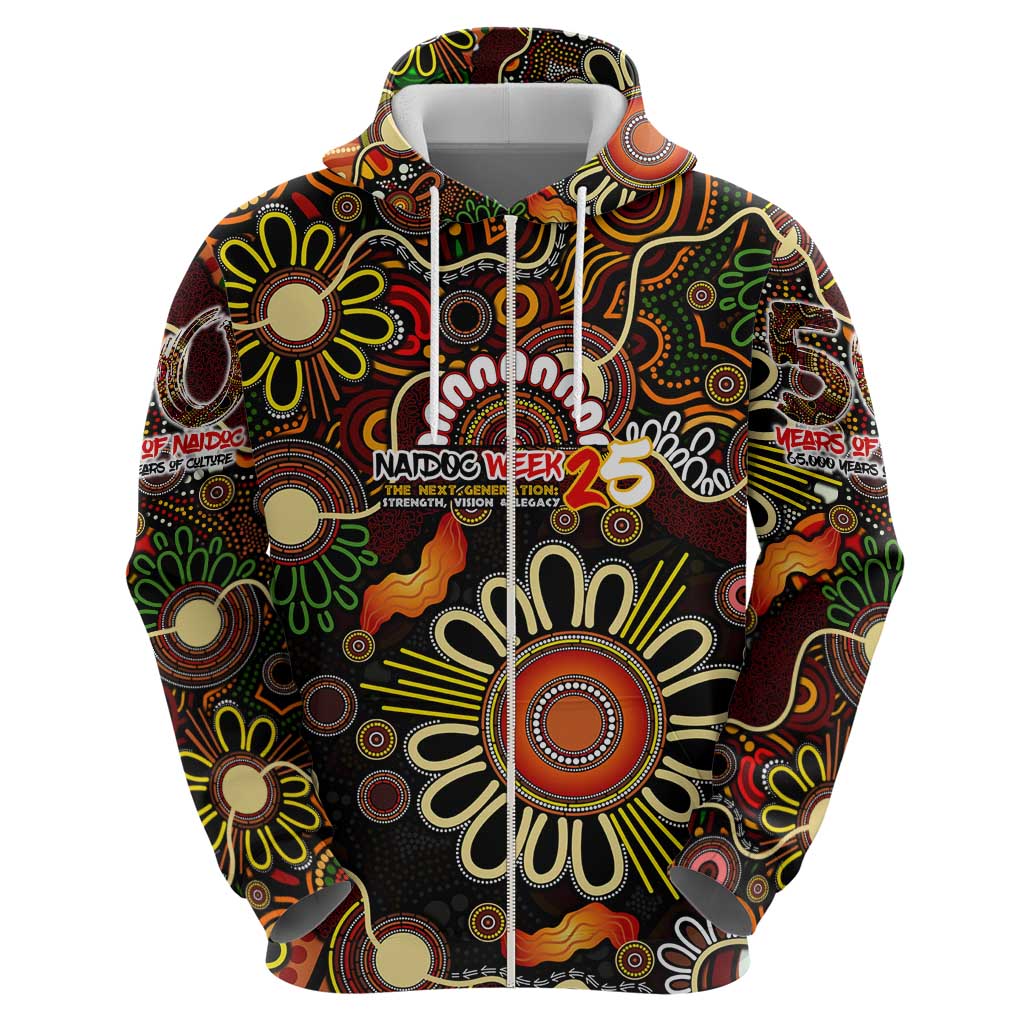 Personalised 50 Years Aboriginal Patterns Of The Past Hoodie Legacy NAIDOC 2025
