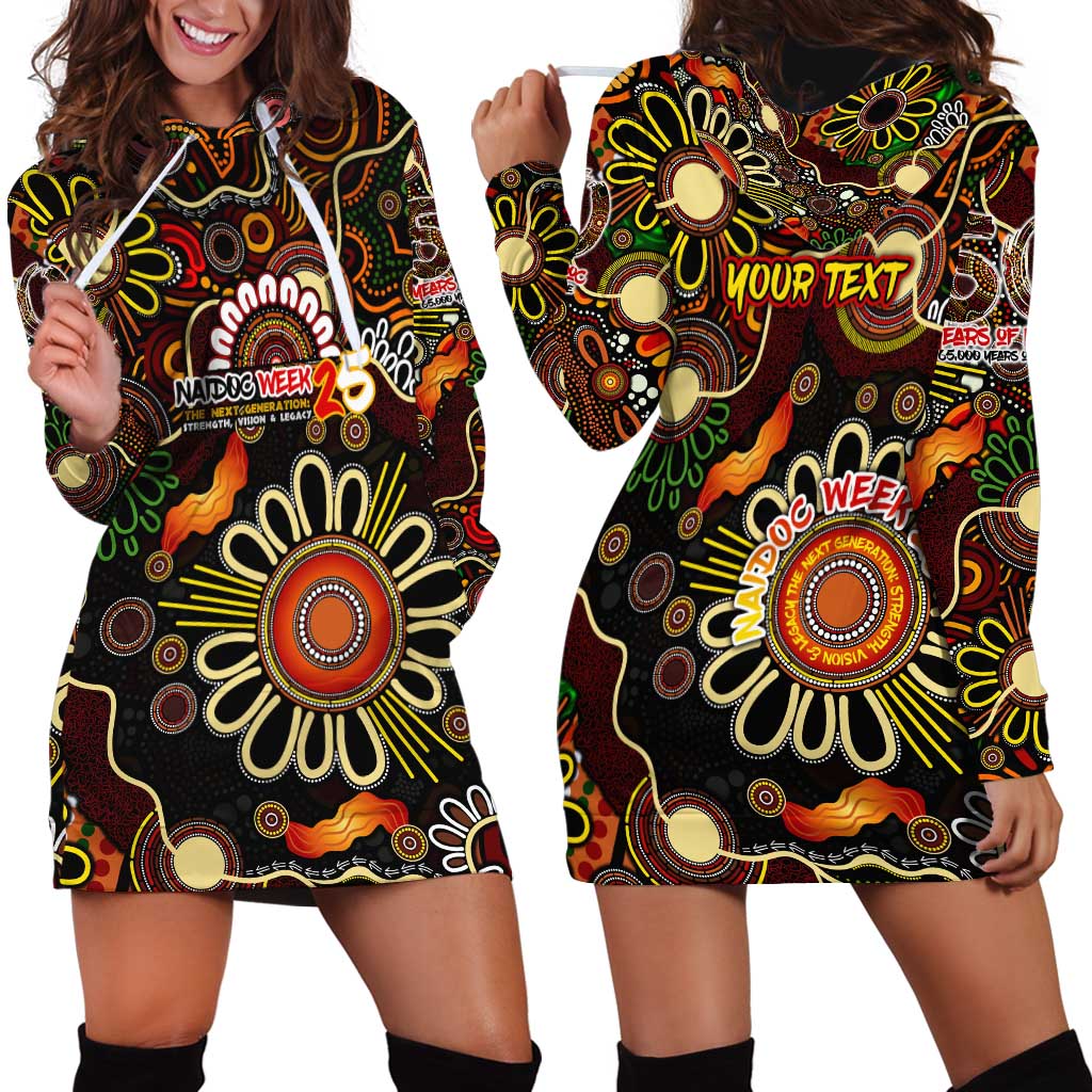 Personalised 50 Years Aboriginal Patterns Of The Past Hoodie Dress Legacy NAIDOC 2025
