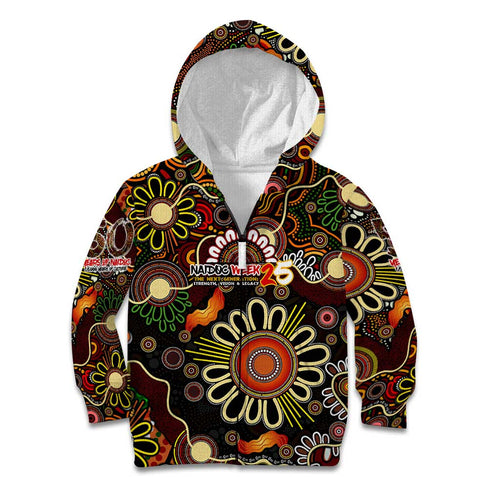 Personalised 50 Years Aboriginal Patterns Of The Past Kid Hoodie Legacy NAIDOC 2025