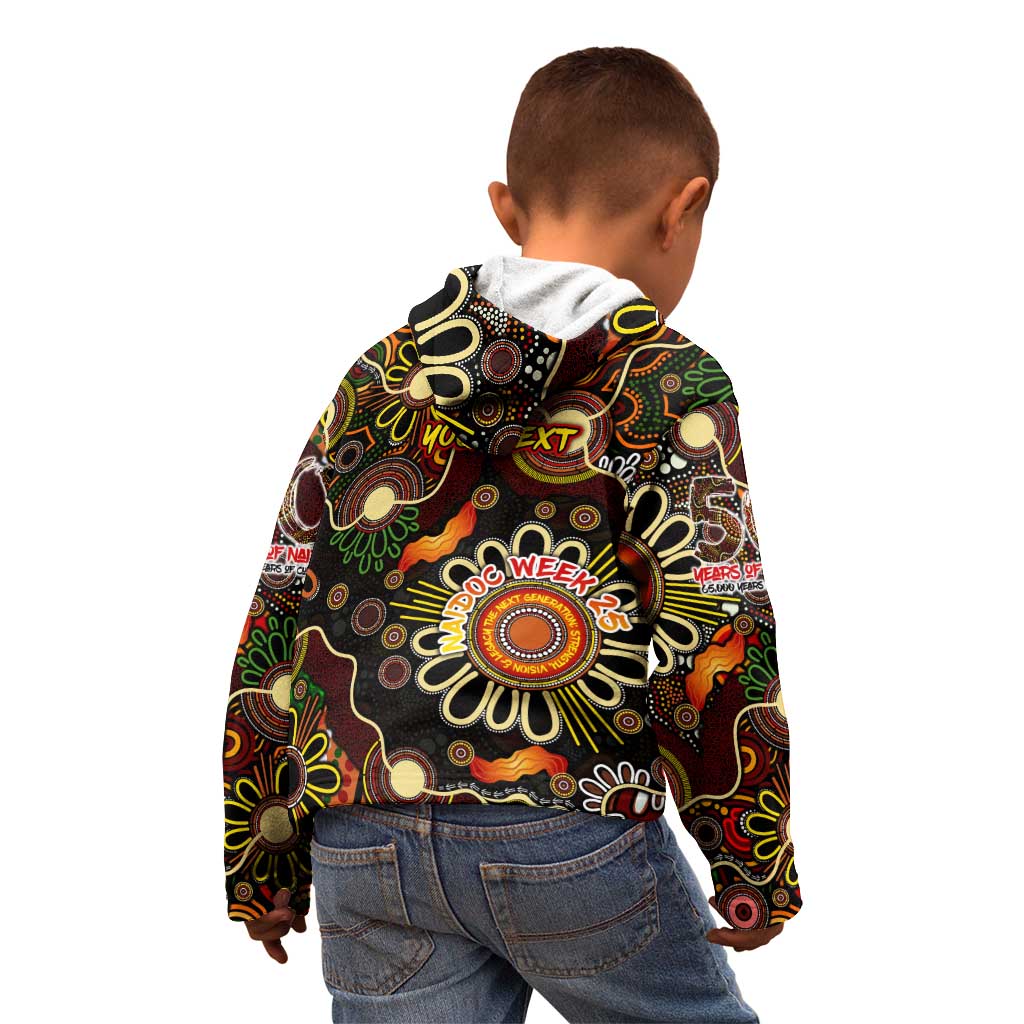Personalised 50 Years Aboriginal Patterns Of The Past Kid Hoodie Legacy NAIDOC 2025