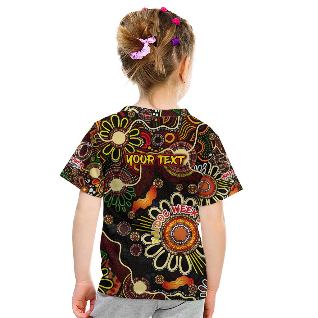 Personalised 50 Years Aboriginal Patterns Of The Past Kid T Shirt Legacy NAIDOC 2025