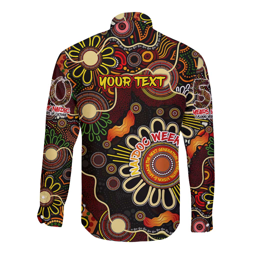 Personalised 50 Years Aboriginal Patterns Of The Past Long Sleeve Button Shirt Legacy NAIDOC 2025