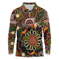 Personalised 50 Years Aboriginal Patterns Of The Past Long Sleeve Polo Shirt Legacy NAIDOC 2025