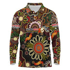 Personalised 50 Years Aboriginal Patterns Of The Past Long Sleeve Polo Shirt Legacy NAIDOC 2025
