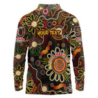 Personalised 50 Years Aboriginal Patterns Of The Past Long Sleeve Polo Shirt Legacy NAIDOC 2025