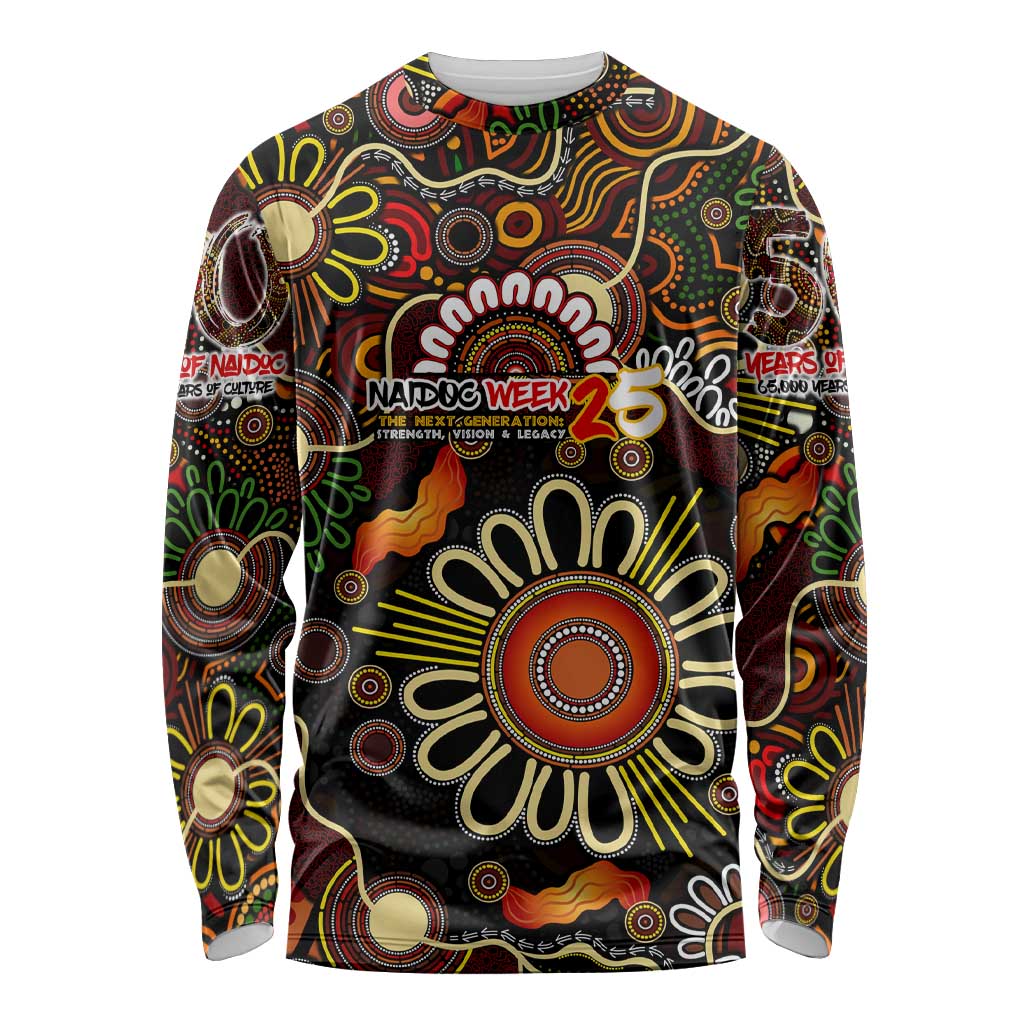 Personalised 50 Years Aboriginal Patterns Of The Past Long Sleeve Shirt Legacy NAIDOC 2025