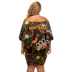 Personalised 50 Years Aboriginal Patterns Of The Past Off Shoulder Short Dress Legacy NAIDOC 2025
