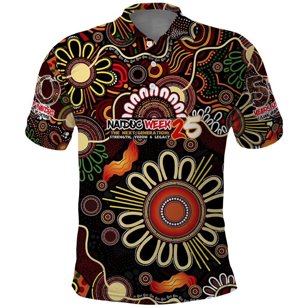 Personalised 50 Years Aboriginal Patterns Of The Past Polo Shirt Legacy NAIDOC 2025