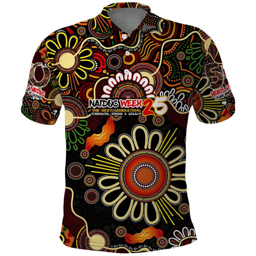 Personalised 50 Years Aboriginal Patterns Of The Past Polo Shirt Legacy NAIDOC 2025