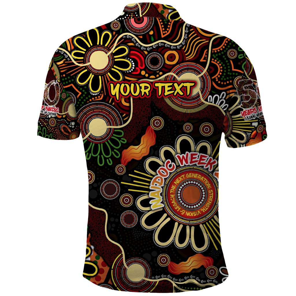 Personalised 50 Years Aboriginal Patterns Of The Past Polo Shirt Legacy NAIDOC 2025