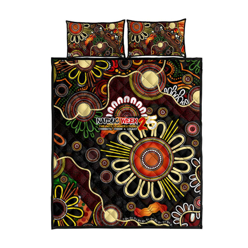 50 Years Aboriginal Patterns Of The Past Quilt Bed Set Legacy NAIDOC 2025
