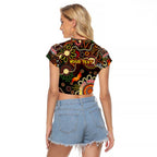 Personalised 50 Years Aboriginal Patterns Of The Past Raglan Cropped T Shirt Legacy NAIDOC 2025