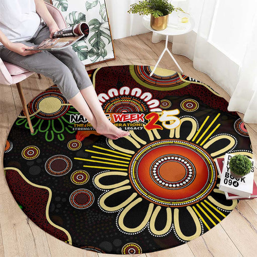 50 Years Aboriginal Patterns Of The Past Round Carpet Legacy NAIDOC 2025