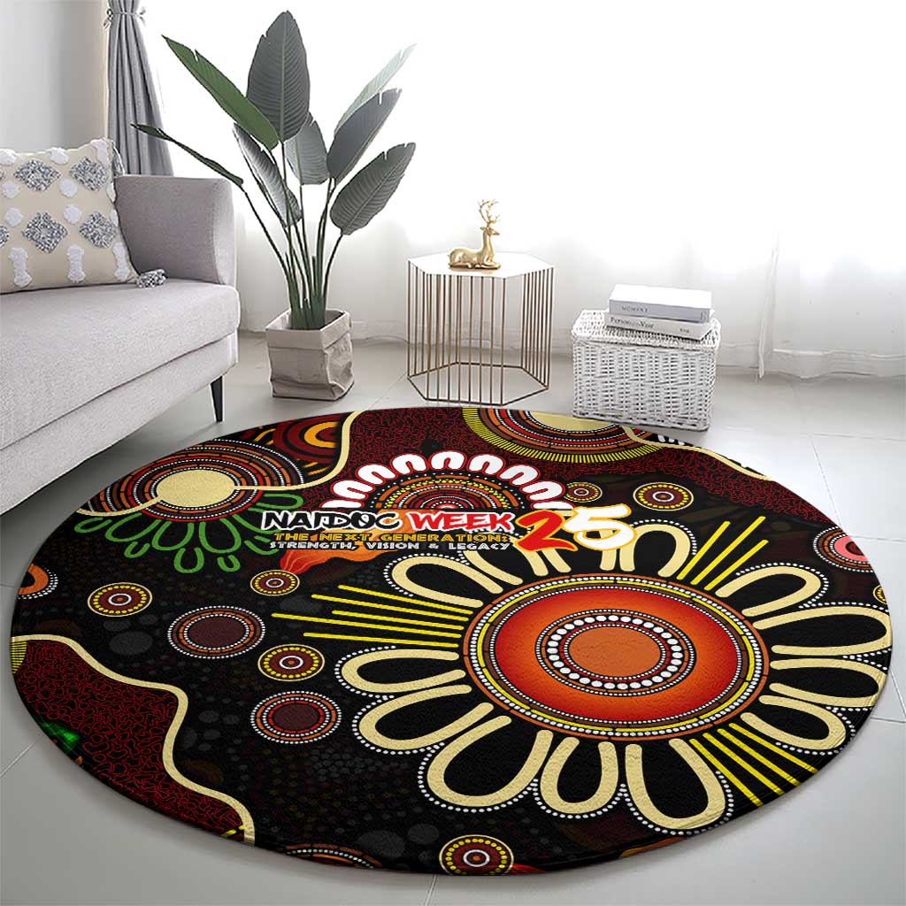 50 Years Aboriginal Patterns Of The Past Round Carpet Legacy NAIDOC 2025