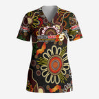 Personalised 50 Years Aboriginal Patterns Of The Past Scrub Top Legacy NAIDOC 2025 - Aussie Hoodie