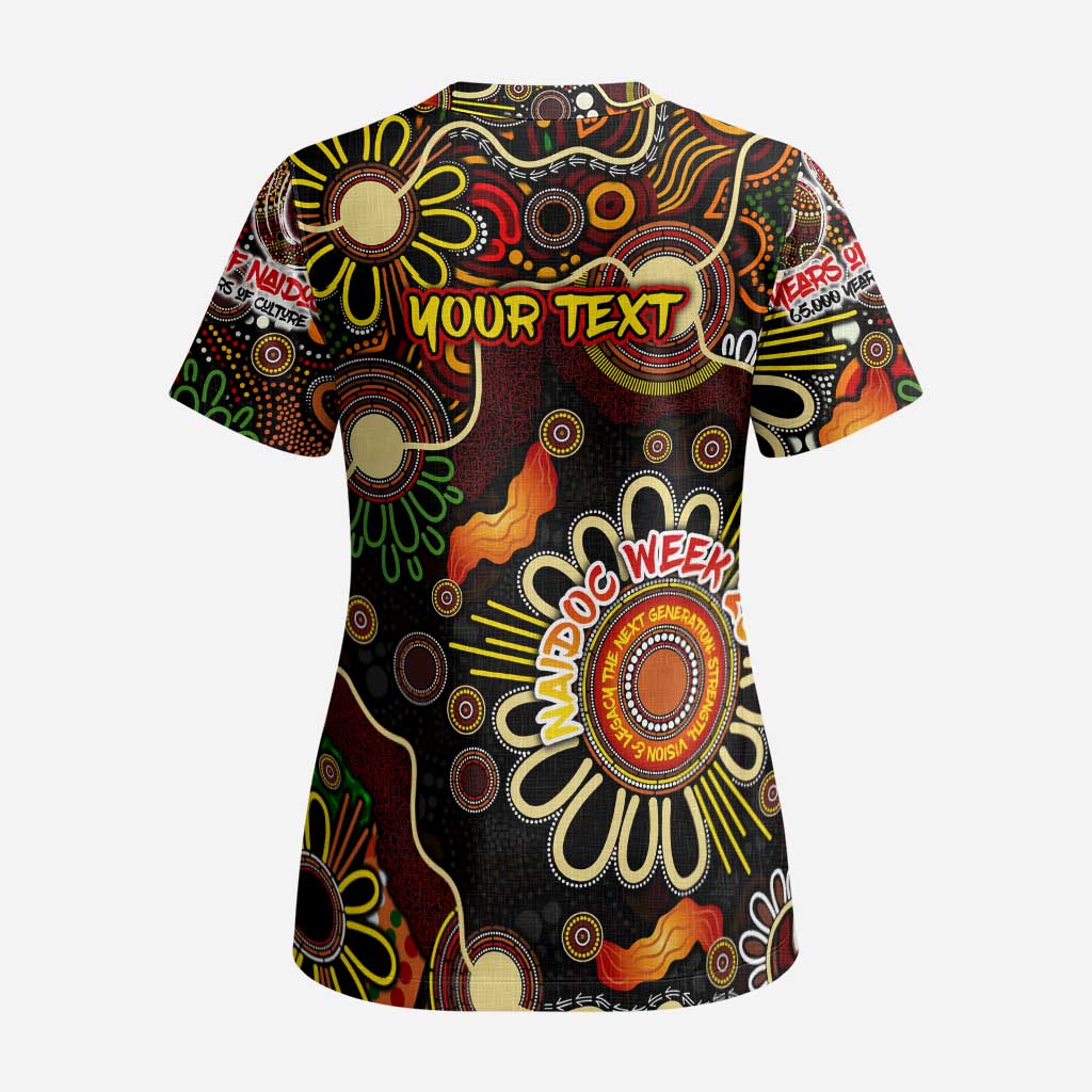 Personalised 50 Years Aboriginal Patterns Of The Past Scrub Top Legacy NAIDOC 2025 - Aussie Hoodie