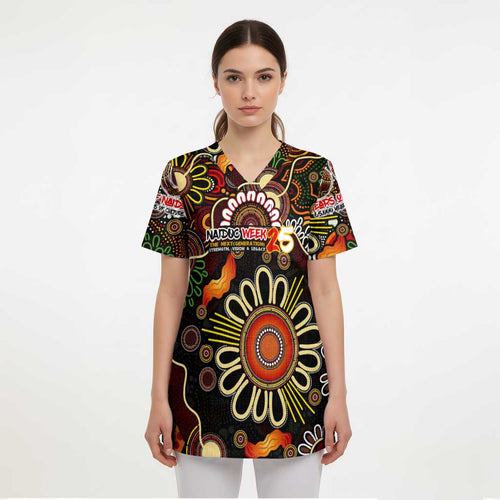 Personalised 50 Years Aboriginal Patterns Of The Past Scrub Top Legacy NAIDOC 2025 - Aussie Hoodie