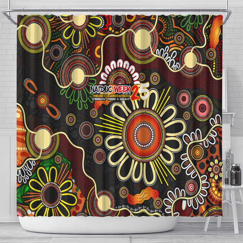 50 Years Aboriginal Patterns Of The Past Shower Curtain Legacy NAIDOC 2025
